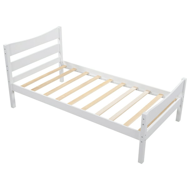 Wood Platform Bed Frame Twin Size, How Many Inches Is A Twin Bed Frame