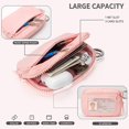 thumbnail image 5 of Surpdew Wristlet Keychain Wallets For Women Rfid Blocking Credit Card Holder Small Zipper Coin Purse Change Pouch With Id Window And Detachable Wrist Strap, Portable Organizer Keychain Wallet White, 5 of 9