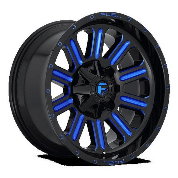 Fuel 1PC Aluminum Rim D646 HARDLINE 20X10in Gloss Black Blue Tinted Clear Finish, D64620002647
