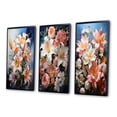 thumbnail image 3 of Designart "Lilies Representation Colorfuled Acrylic I" Floral Framed Wall Art Set Of 3 - Multi-Color Lilies Frame Gallery Set For Office Decor, 3 of 7
