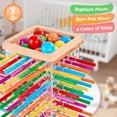 thumbnail image 3 of Juego de mesa de madera WhimsiPlay Montessori con 48 palos y 12 bolas, 3 of 9