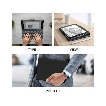 Logitech - Slim Folio Keyboard Folio for Apple iPad (5th & 6th Gen) - Black