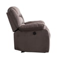 thumbnail image 3 of Electric Recliner, Fabric Upholstered Armchair with Tufted Backrest and Adjustable Footrest, Modern Single Sofa Chair with Soft Seat Cushion for Living Room or Office, Brown, 3 of 7