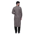 thumbnail image 5 of Atasi Kurta Pathani Imprimé avec Salwar pour Hommes Ensemble Ethnique d'Été Indien, 5 of 5