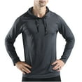 thumbnail image 2 of pstuiky camisetas de manga larga para hombre, Camiseta deportiva y de fitness para hombre, de color liso, elástica, de manga larga y con capucha Tops de hombre xl, 2 of 6