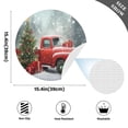 thumbnail image 2 of Ryvnso Truck and Christmas Tree Round Plate Mats Dining Table Placemat Set of 4 for Holiday Decoration, 2 of 7
