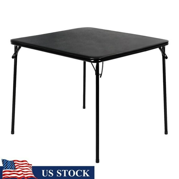 Folding Card Table Space Saving Upholstered Surface Indoor Outdoor Dining Game