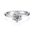thumbnail image 2 of 1 Carat Moissanite Infinity Twisted Shank Diamond Engagement Ring In 18K White Gold Plating Over Silver(D Color, VVS1 Clarity), 2 of 4