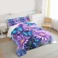 thumbnail image 3 of Homewish Cute Daisy Butterfly Bedding Comforter Set,Kawaii Flower Floral Twin Comforter Sets,Purple Blue Bedding Set For Girls Teens,Super Cozy Room Decor Reversible,2 Pieces, 3 of 8