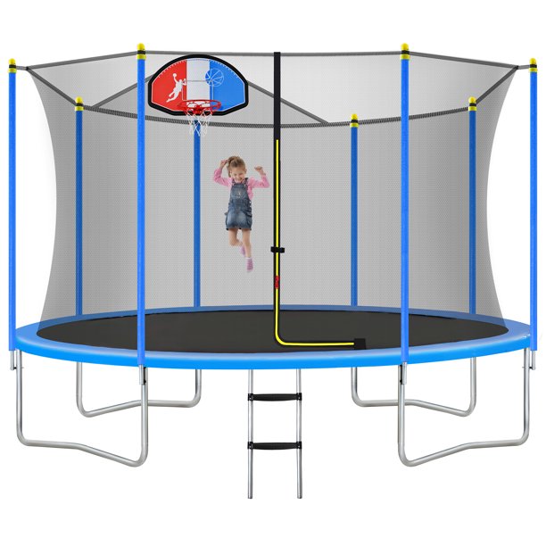 Jump Into Fun Trampoline, 12FT Trampoline for Kids and Adults