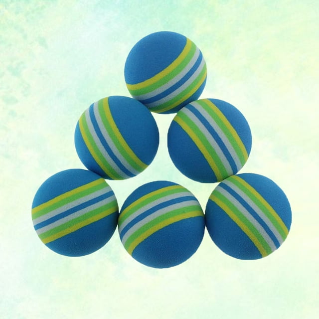 RUNROTOO Indoor Baseball Training 8Pcs EVA Round Practice Ball Flexible Blue