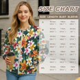 thumbnail image 7 of DISNIMO Frangipani Printed Jackets for Women Long Sleeve Sweatshirts V Neck Outwear Lightweight Sweatshirt Jacket with Pockets, L, 7 of 7