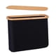 thumbnail image 2 of Cesta para guardar papel higiénico plegable multiusos, organizador de baño negro, 2 of 9