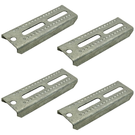 (4) Boat Trailer Bunk Board Upright Brackets 8" Long Galvanized Steel 2-1/2" Wide 2-11/16" Slot