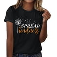 thumbnail image 1 of Birdeem Blouses pour Femmes Mode Imprimé Manches Courtes Blouse Drôle Col Rond T-Shirt Tops, 1 of 1