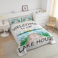 thumbnail image 4 of Erosebridal Lake House Bedding Queen Comforter Set, Rustic Farmhouse Down Comforter, Nature Scenery Decor, Reversible 3pcs, 4 of 7