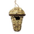 thumbnail image 1 of Straw Bird House Natural Handmade Hanging Bird Hut Woven Bird Nest for Outside, 1 of 10