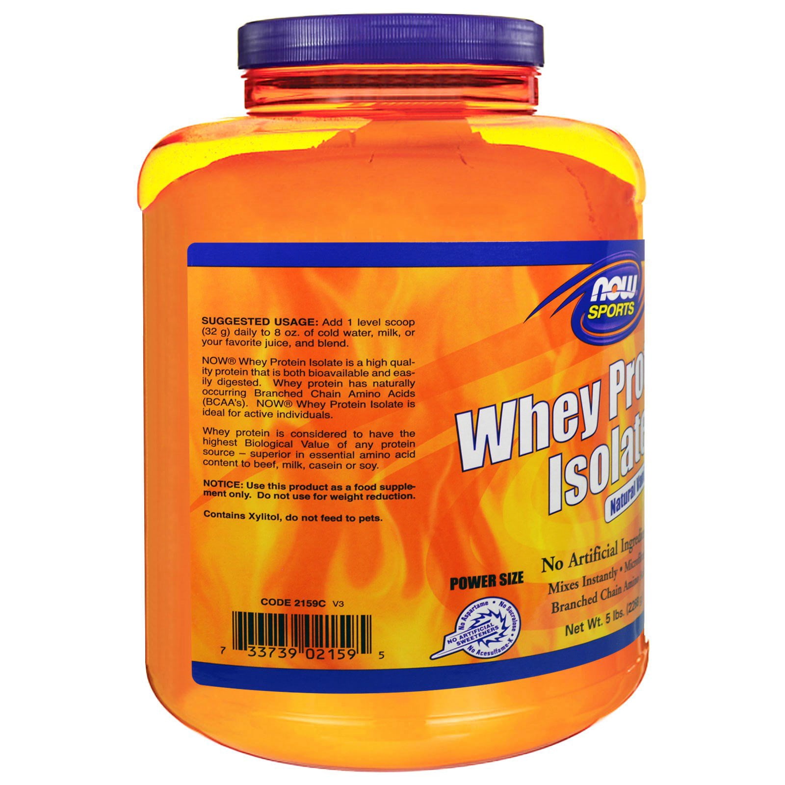 Now Foods Whey Protein Isolate Vanilla 5 lbs Powder