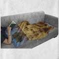 thumbnail image 6 of Landscape Soft Flannel Fleece Blanket, Plant Theme Tree Desert Sossusvlei Namibia Southern Africa Photo Print, Cozy Plush for Indoor and Outdoor Use, 60" x 80", Sky Blue and Marigold, by Ambesonne, 6 of 6