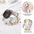 thumbnail image 2 of XIHAMA Beaded Boho Bracelet for Samsung Galaxy Watch 7/6/5/4 40/44mm Strap/Active 2 Watch 4 Classic 42mm Strap Women, 20mm Handmade Cute Elastic Crystal Beaded Bracelet, 2 of 7