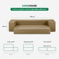 thumbnail image 3 of Colchón Plegable Individual, Sofá Cama 3 en 1 Futón Tipo Japonés a Ras de Piso, Portátil y Ligero beige, 3 of 7
