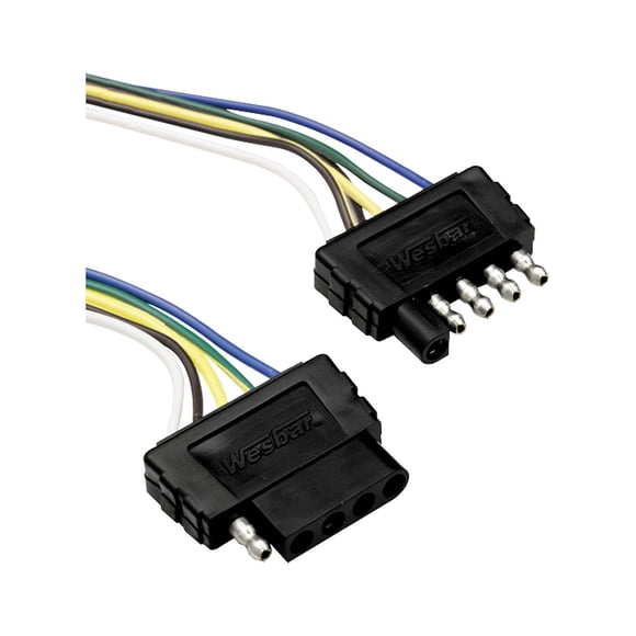 Tow Ready Trailer Wiring Connector 118215 5 Way Flat; Vehicle Side and Trailer Side With 72 Inch Wire