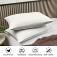thumbnail image 4 of Lirex Pillowcases, 100% Cotton, 300 Thread Count, King Long 20x40, White, 2-Pack, 4 of 6