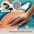 thumbnail image 6 of ODIKA 8'x10' Washable Area Rug Ocean Turtle Main Nautical Wave Coral Compass Motifs Map Border for Living Room, Under Sectional, Family , Durable, Non-Slip, 6 of 7