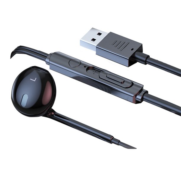 Gaming Headset with Microphone USB Wired Noise Cancelling In ear Earbuds