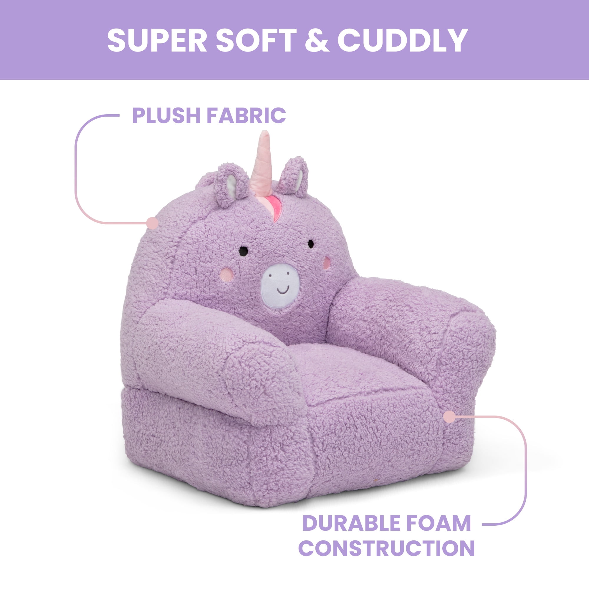 Delta Children Unicorn Cozee Buddy Chair, Purple