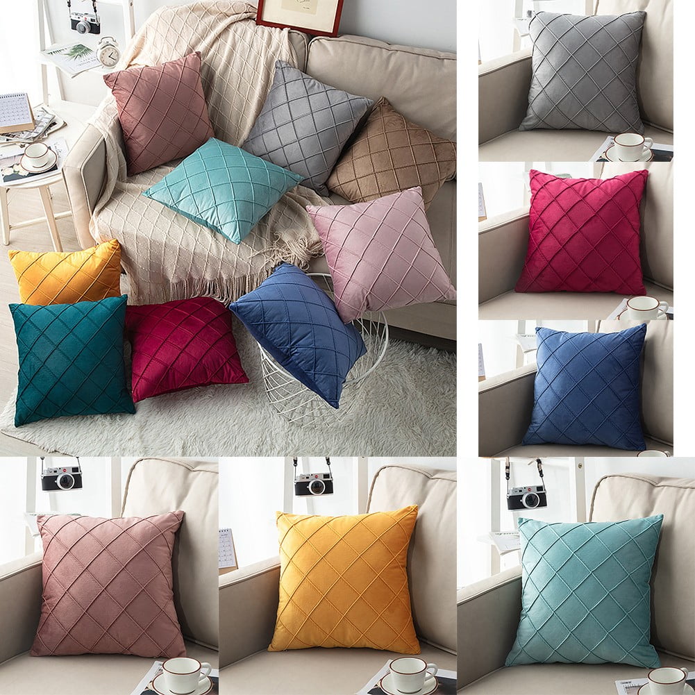 Throw Pillows Case, Justdolife Simple Pure Solid Color Square Pillow Case Cushion Cover Sofa Home Office Decor Decorative for Couch Bedding 18'' x