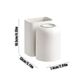 thumbnail image 3 of No-Drill Toothbrush Storage Rack with Mouthwash Cup Holder for Bathroom Wall, Space-Saving Toothbrush Organizer for Dorms and Small Bathrooms, 3 of 6