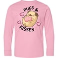 thumbnail image 3 of Inktastic Valentines Day Pugs & Kisses with Hearts Long Sleeve Youth T-Shirt, 3 of 5