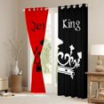 thumbnail image 3 of Feelyou Romantic Crown Curtains Pack of 2 (52x84 Each), Valentine's Day Window Curtains, 3 of 6