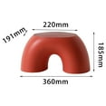 thumbnail image 3 of Taburete pequeño para niños con diseño de arcoíris de medio anillo simple para el hogar y el interior. rojo, 3 of 9