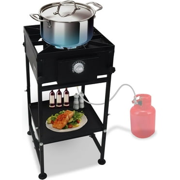 SONRET - One Burner Propane Camping Stove - 1,30,000 BTU -  with Adjustable Bottom Shelf