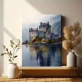 thumbnail image 6 of Castle Watercolor Canvas Print, Wall Decor for Living Room Bedroom Dining Room Office Hotel Cafe, 6 of 8