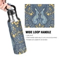thumbnail image 4 of Yayeee 33oz Insulated Water Bottle Double Wall Stainless Steel with Flip Straw Lid, Yellow Forest Pattern, 4 of 7