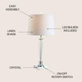 thumbnail image 3 of JONATHAN Y Foster 28.25" Crystal LED Table Lamp, Clear/Chrome, JYL2051A, 3 of 7