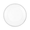 thumbnail image 4 of 25 Set Plates Round Polystyrene Dinner Plates Charger Serving Tray Clear Charger （Silver）, 4 of 12