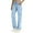 Light Blue, variant on ManxiVoo Women's Lightweight Cargo Pants Adjustable Waist Straight Leg Athletic Travel Hiking Casual Comfortable Outdoor L Size Beige