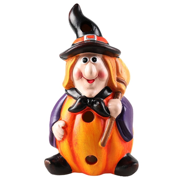 Halloween Pumpkin Lantern LED Glowing Witch Lamp for Decoration