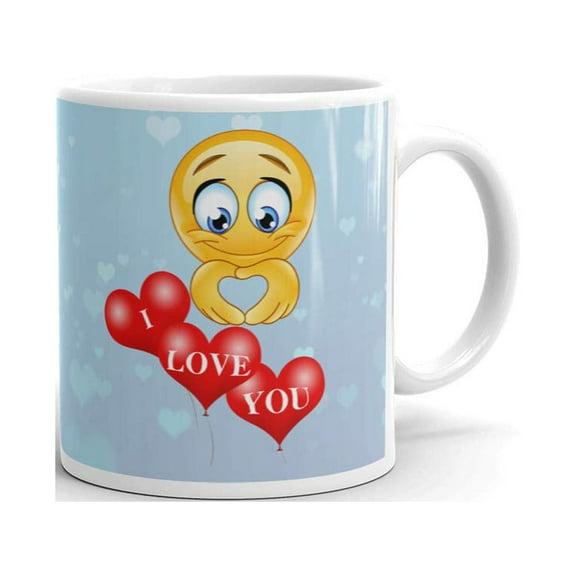 I Love You Hands Heart Emoticon Coffee Tea Ceramic Mug Office Work Cup Gift11 Oz