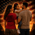 thumbnail image 6 of Wild Bobby RED Friday US Shirt Remember Everyone Deployed Flag Sleeve Print Women Graphic Tee, 6 of 8
