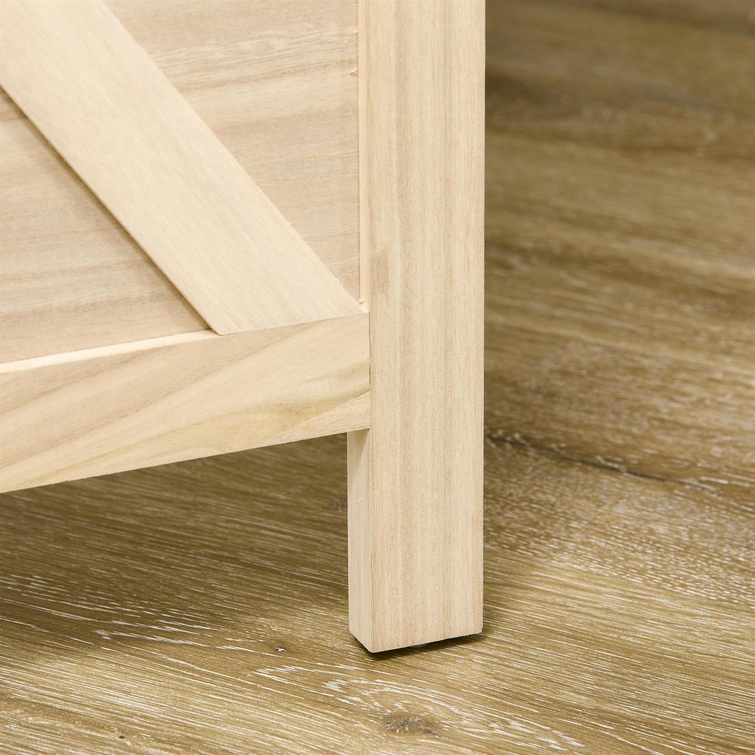 Demi Bonn 4.7ft Wood Room Divider with Pegboard Display, 3 Panel Folding Privacy Screen for Home Office Space, Natural Wood Look and Feel, Beige