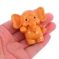thumbnail image 4 of ColoMX Estatua de elefante de madera tallada a mano, escultura animal para decoración del hogar, textura de madera natural, modelo animal tallado para sala de estar, dormitorio y oficina., 4 of 8