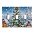 thumbnail image 2 of Dailycode Light Switch Plate Covers 2 Gang Wall Plate Plastics Outlet Covers for Kitchen Home Office Decor Christmas Tree House Snow, 2 of 8