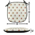 thumbnail image 4 of Ladybugs Chair Seating Cushion, Pastel Color Vintage Bugs Setting Nostalgic Luck Theme, Soft Seat Pads for Office with Anti-slip Backing, 16"x16", Multicolor, by Ambesonne, 4 of 6