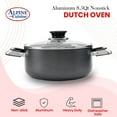 thumbnail image 5 of Alpine Cuisine 8.5 Quart Non-stick Stock Pot with Tempered Glass Lid and Carrying Handles, Multi-Purpose Cookware Aluminum Dutch Oven for Braising, Boiling, Stewing, 5 of 8