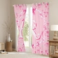 thumbnail image 3 of Homewish Girly Pink Bowknot Black Out Curtains for Girls, Kawaii Cartoon Monogrammed Curtains Pack of 2 (42x63 Each), Initial R Letter Bedroom Curtains, Blackout Curtains Home Decor, 3 of 6